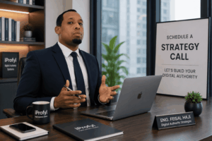 Confident executive representing professional authority